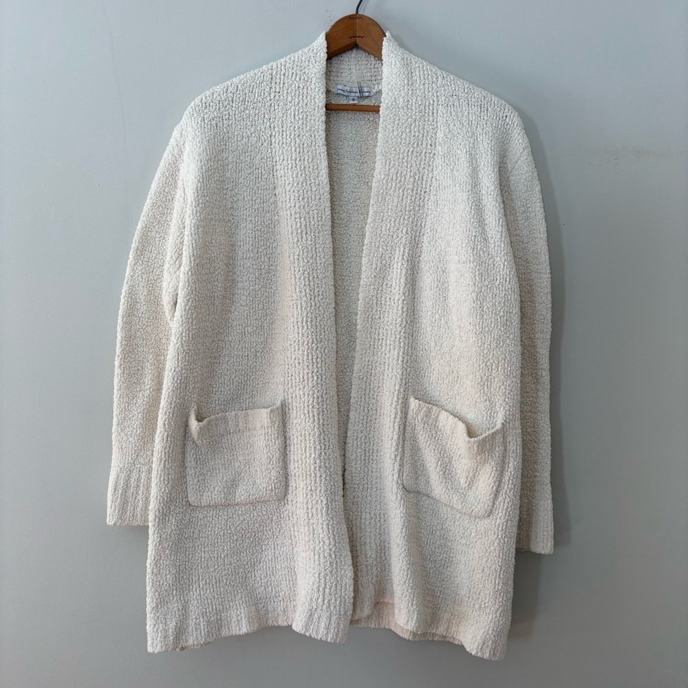 Young, Fabulous & Broke Ivory Teddy Bear Knit Open Front Cardigan – Size Small